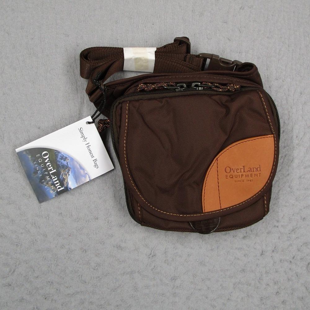 OverLand Equipment Bayliss Crossbody Waist Pack Bag Brown Coffee Bean Yellow